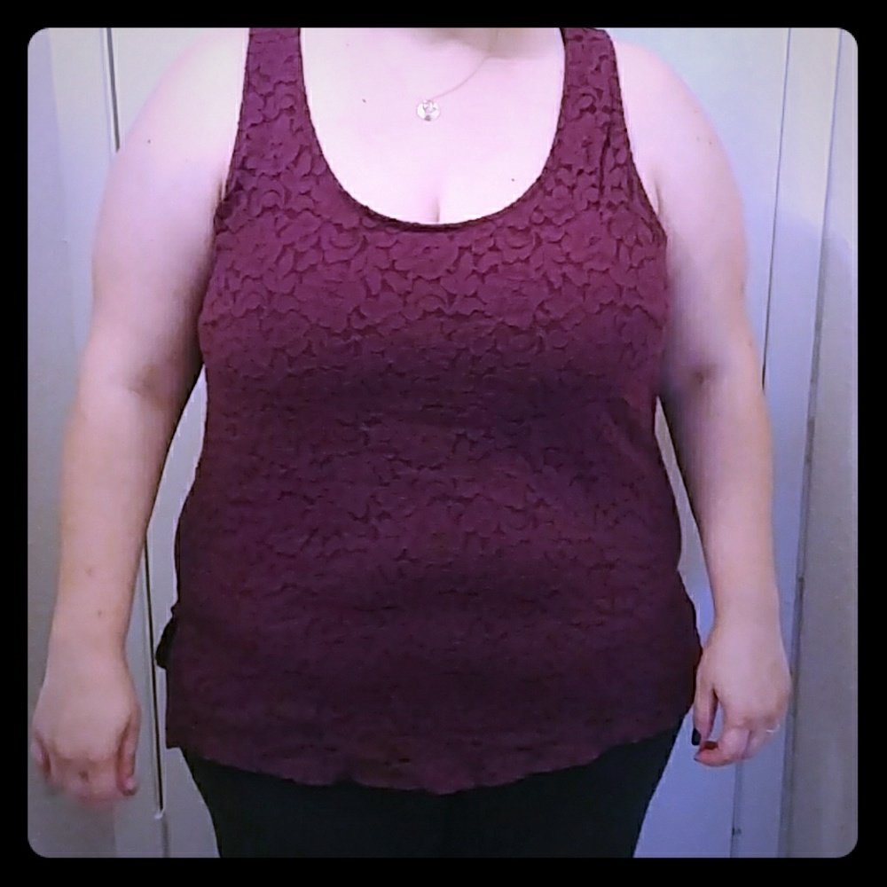 Purple lace Tank top
